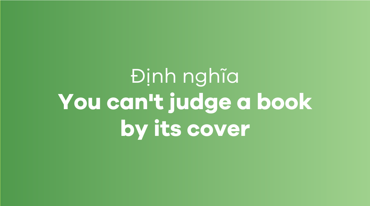 You can't judge a book by its cover