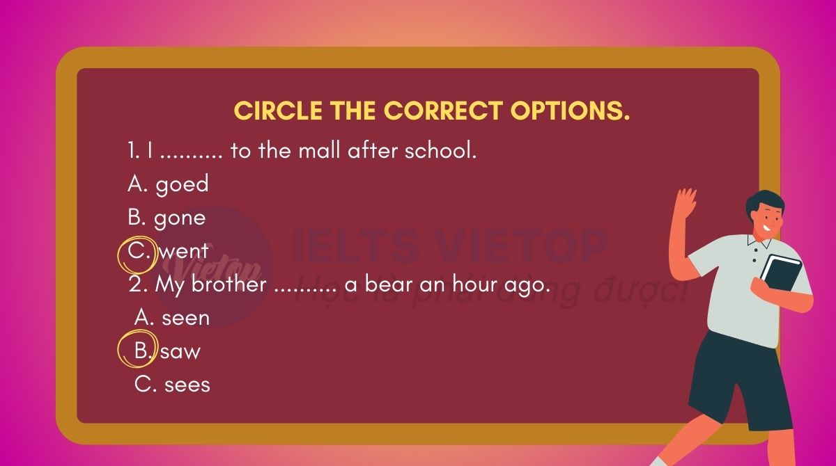 Circle the correct options 1