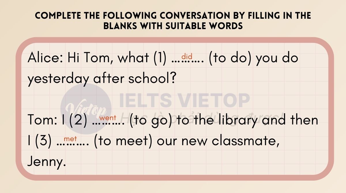 Complete the following conversation by filling in the blanks with suitable words