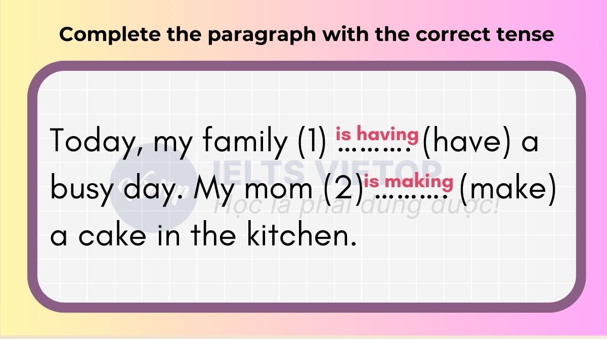 Complete the paragraph with the correct tense