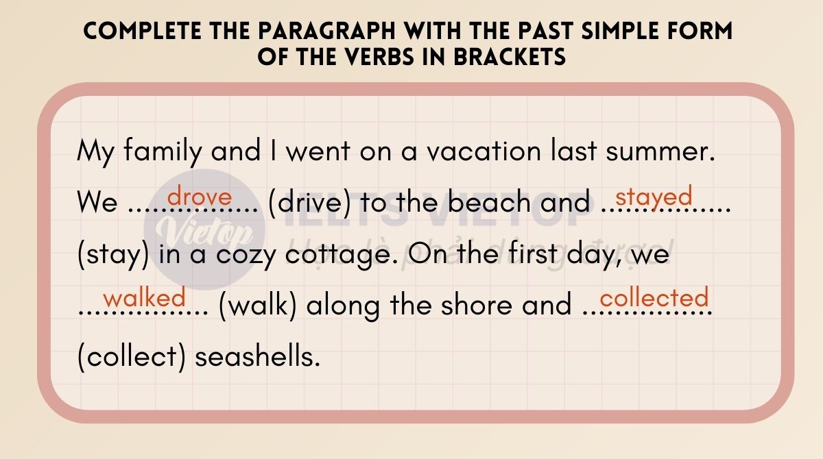 Complete the paragraph with the past simple form of the verbs in brackets