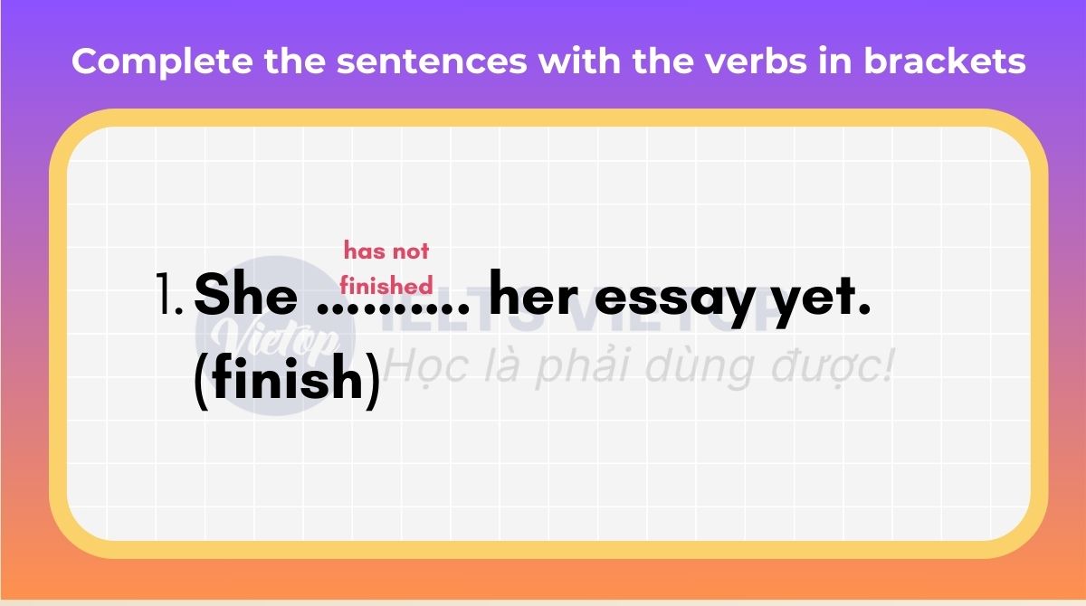 Complete the sentences with the verbs in brackets