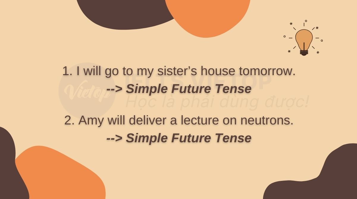 Read the following sentences given below and identify the type of future tense