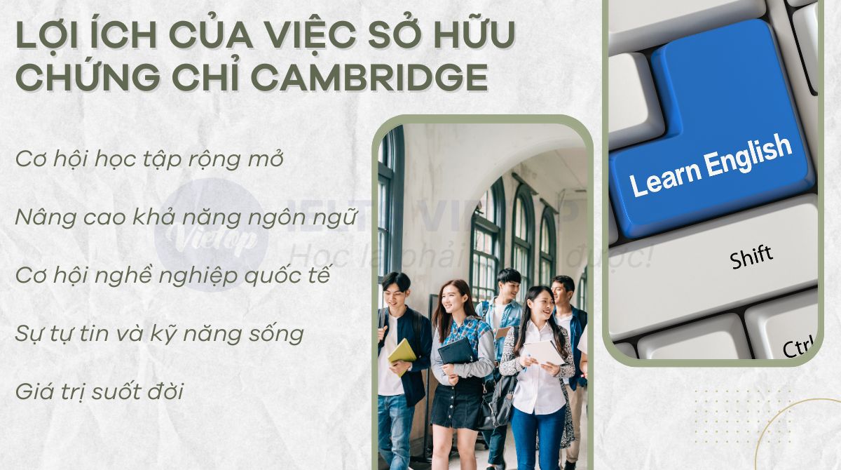 Lợi ích của việc sở hữu chứng chỉ Cambridge