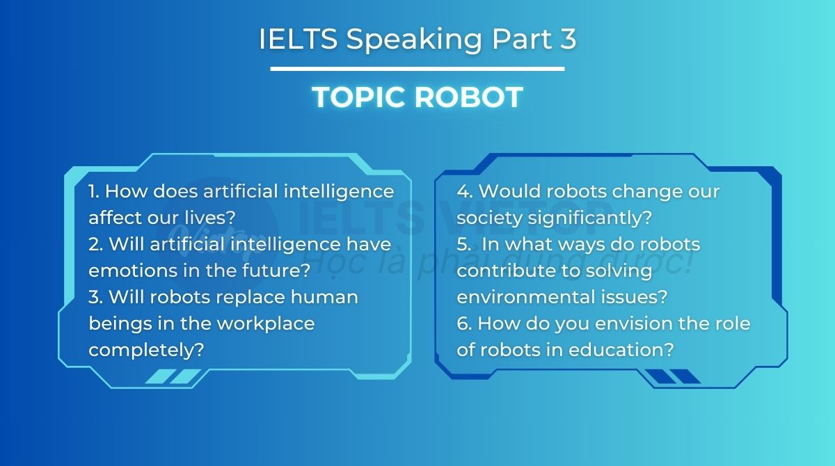 Topic robot - IELTS Speaking part 3