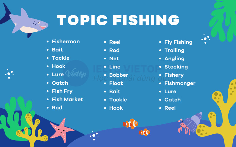 Từ vựng topic fishing