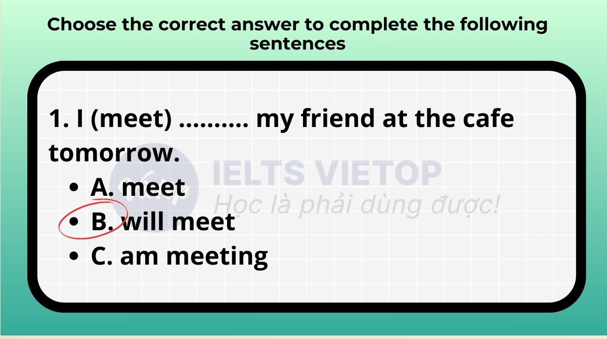 Choose the correct answer to complete the following sentences 13