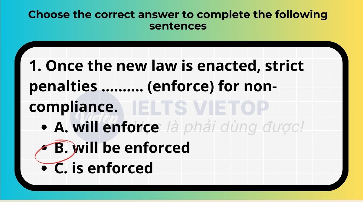 Choose the correct answer to complete the following sentences 18