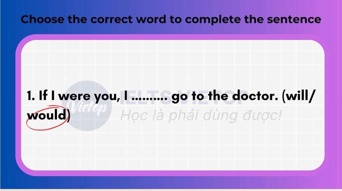 Choose the correct word to complete the sentence