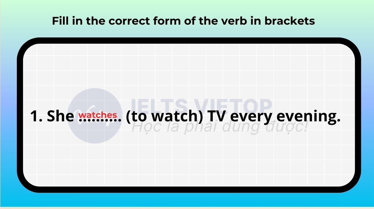 Fill in the correct form of the verb in brackets