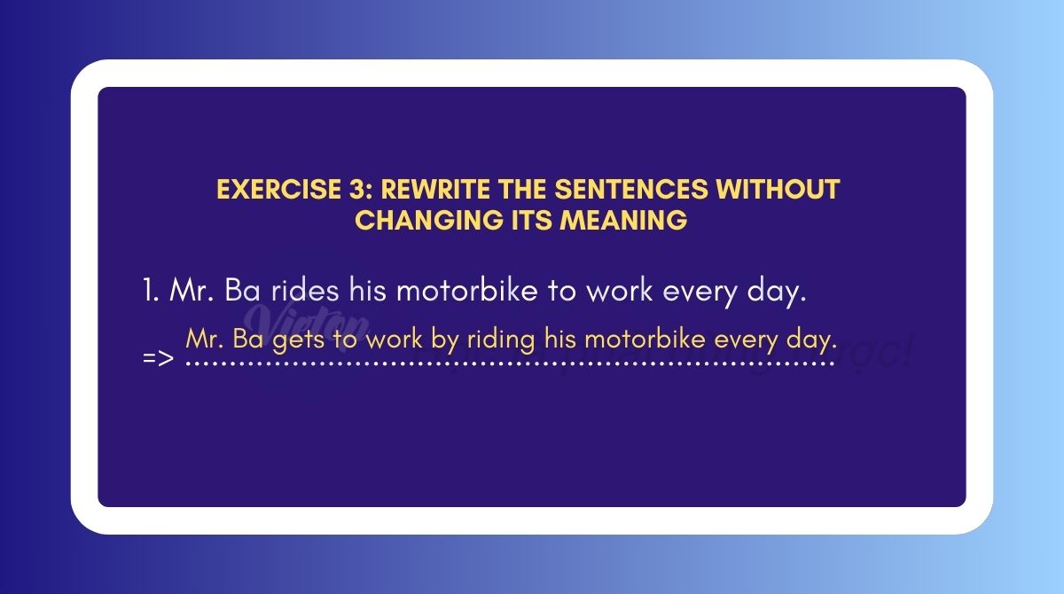 Rewrite the second sentence in each pair so that it has a similar meaning to the first sentence