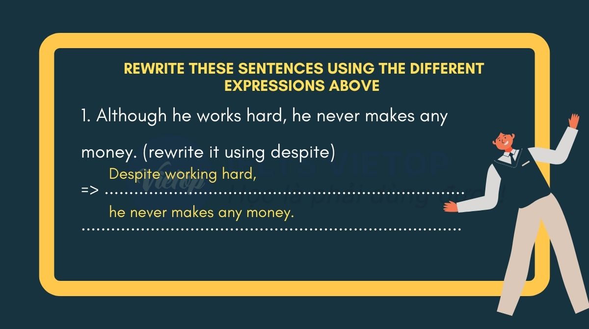 Rewrite these sentences using the different expressions above