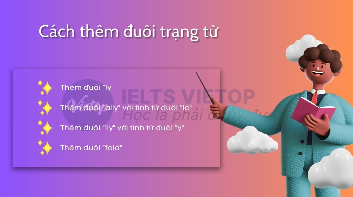 Cách thêm đuôi trạng từ