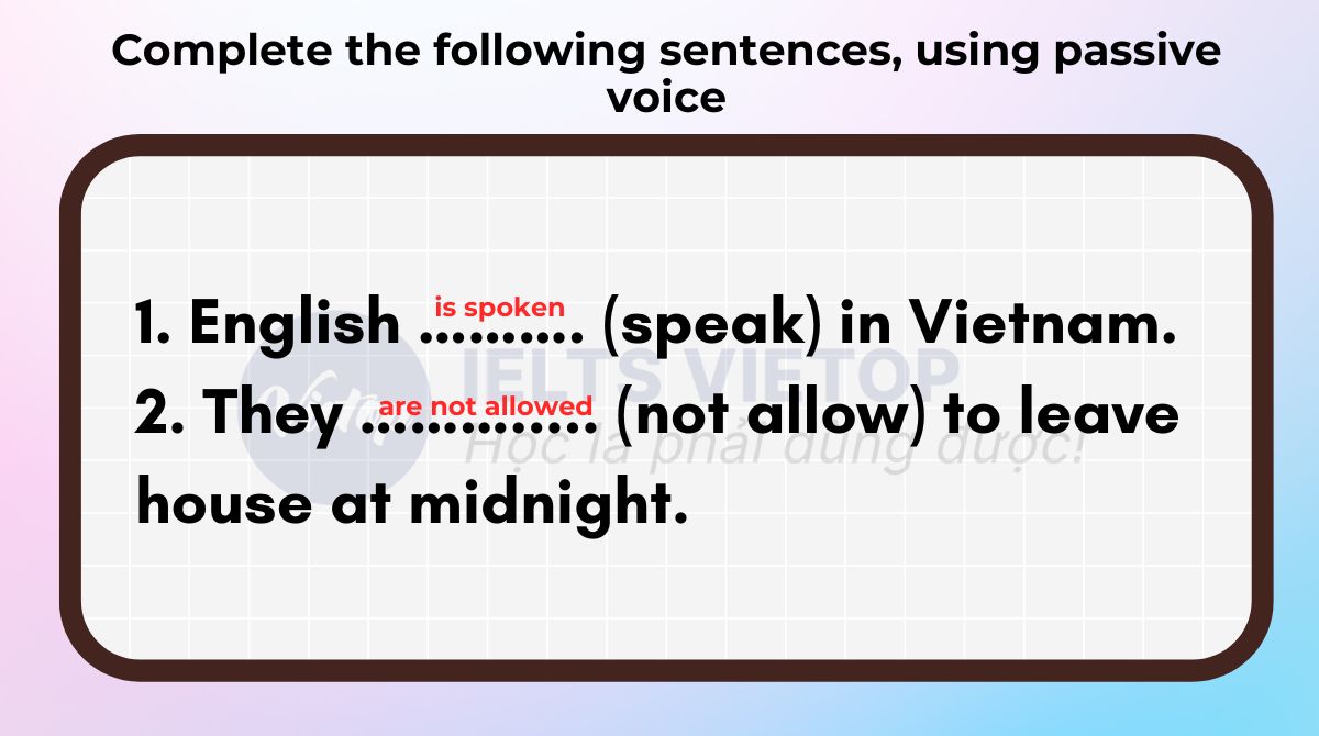 Complete the following sentences