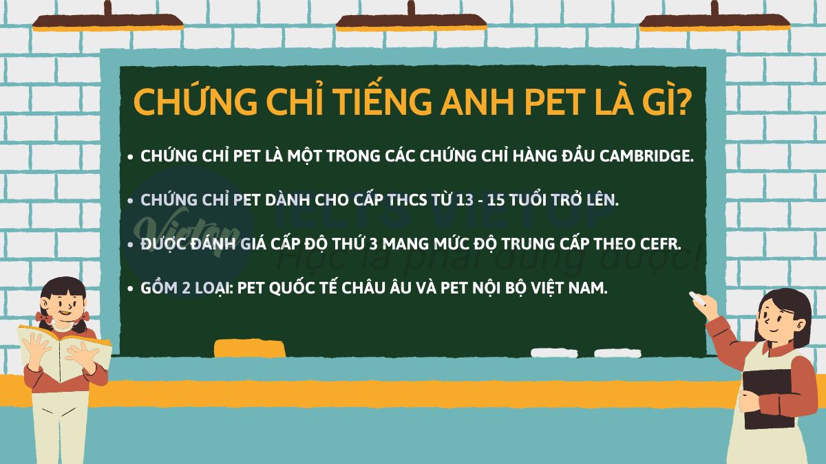 Khái niệm bằng chứng chỉ PET là gì?