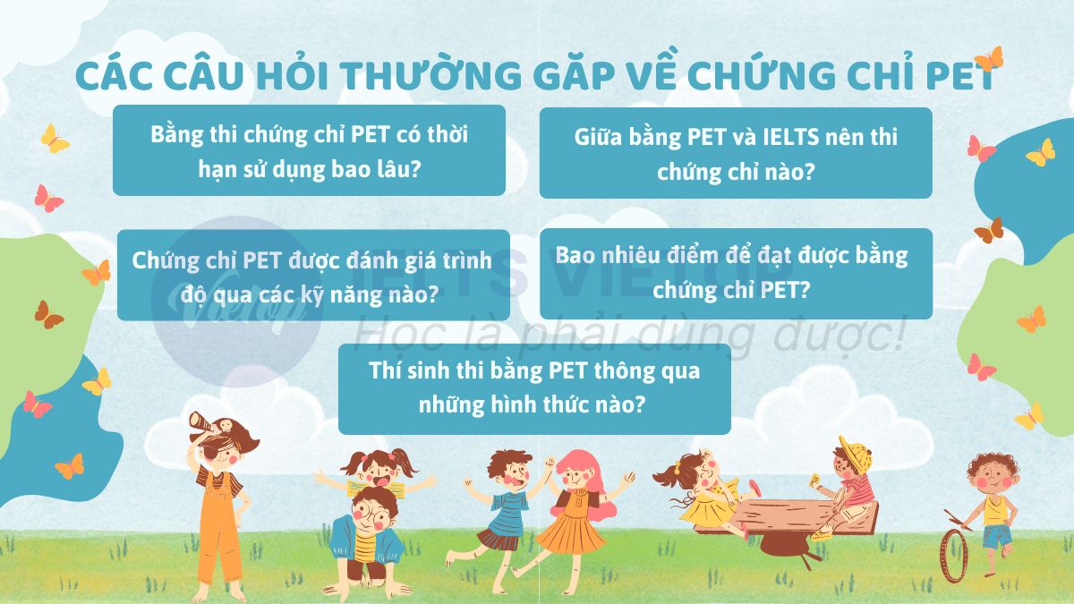 Một số câu hỏi thường gặp về chứng chỉ PET