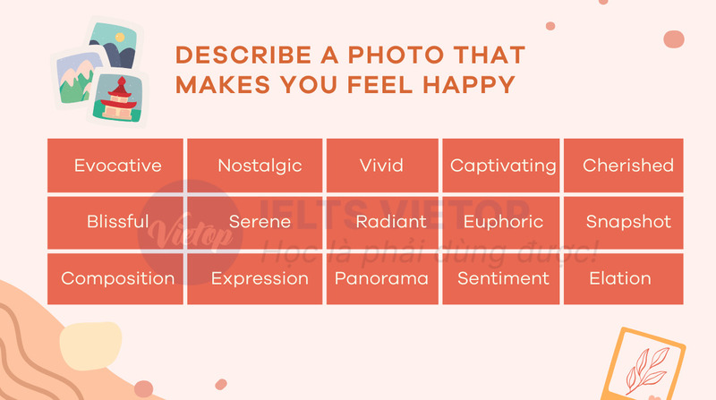 Từ vựng describe a photo that makes you feel happy