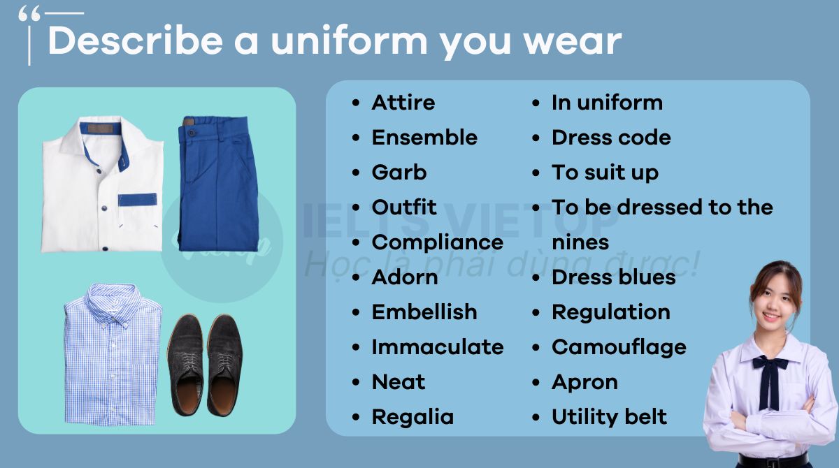 Từ vựng describe a uniform you wear