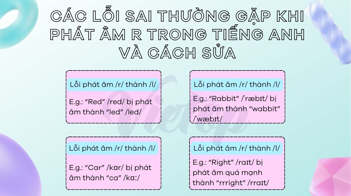 Các lỗi sai thường gặp khi phát âm r