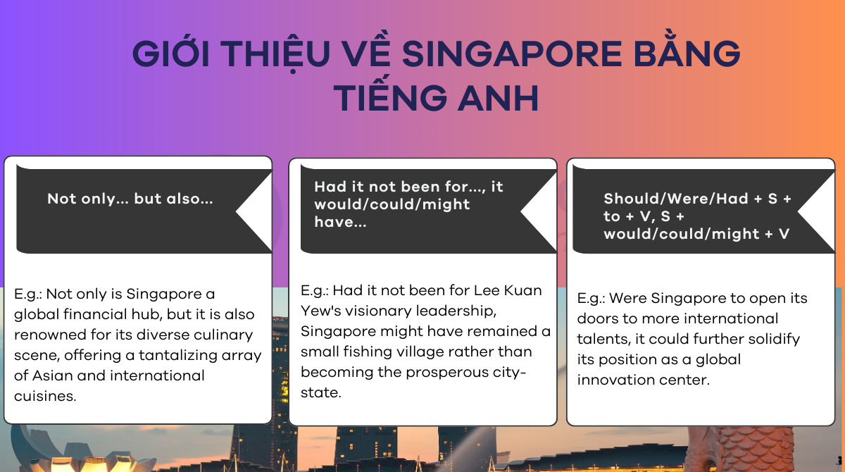 Cấu trúc giới thiệu Singapore bằng tiếng Anh