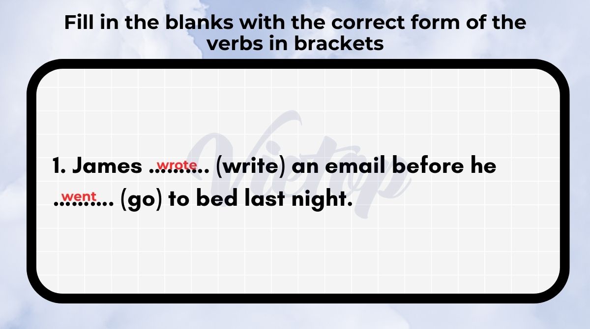 Fill in the blanks with the correct form of the verbs in brackets