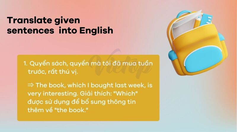 Translate given sentences into English