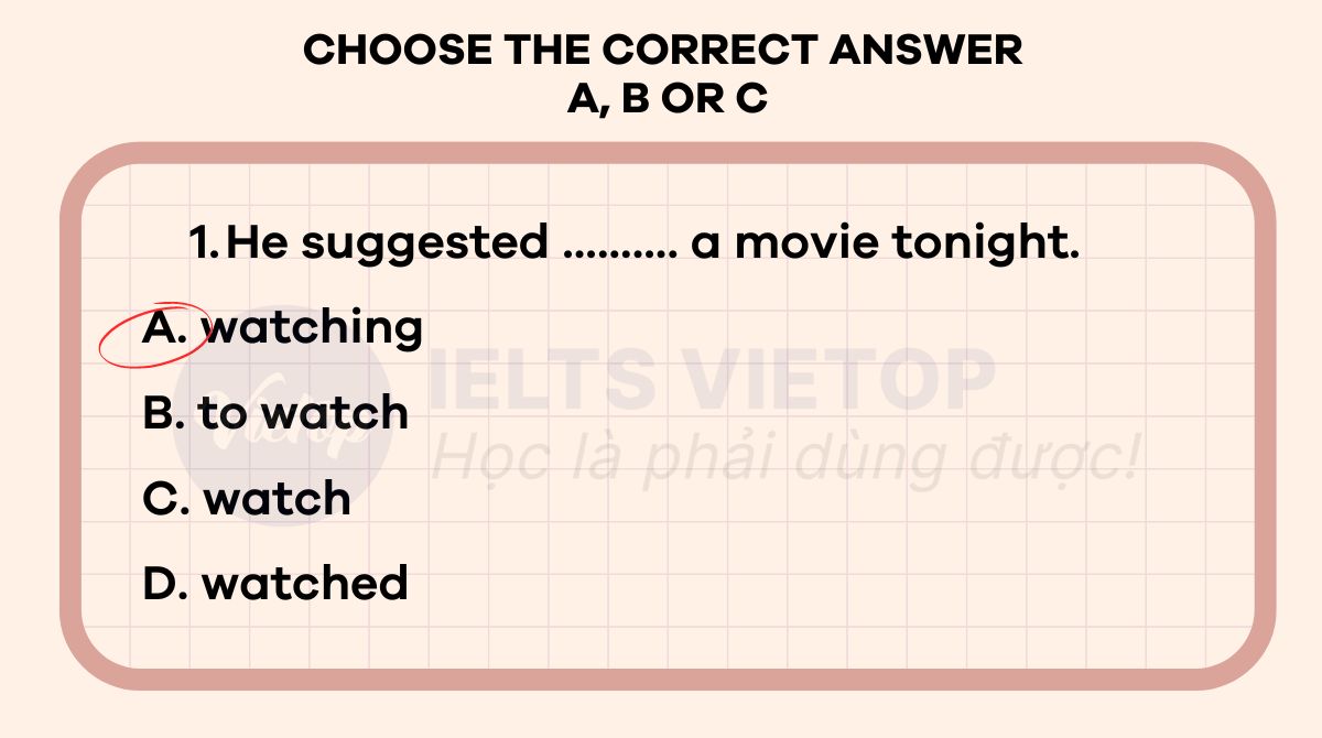 Choose the correct answer A, B or C