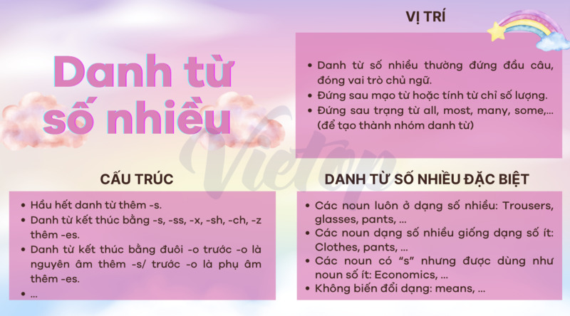 Ôn tập lý thuyết danh từ số nhiều