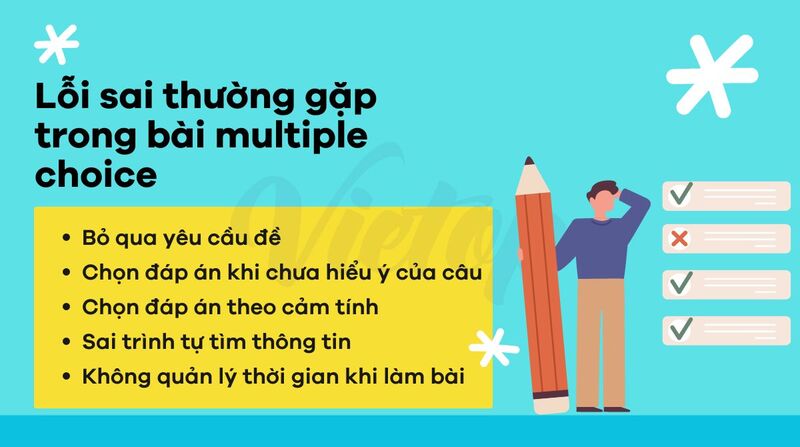 Những lỗi sai thường gặp khi làm dạng bài multiple choice trong IELTS Reading